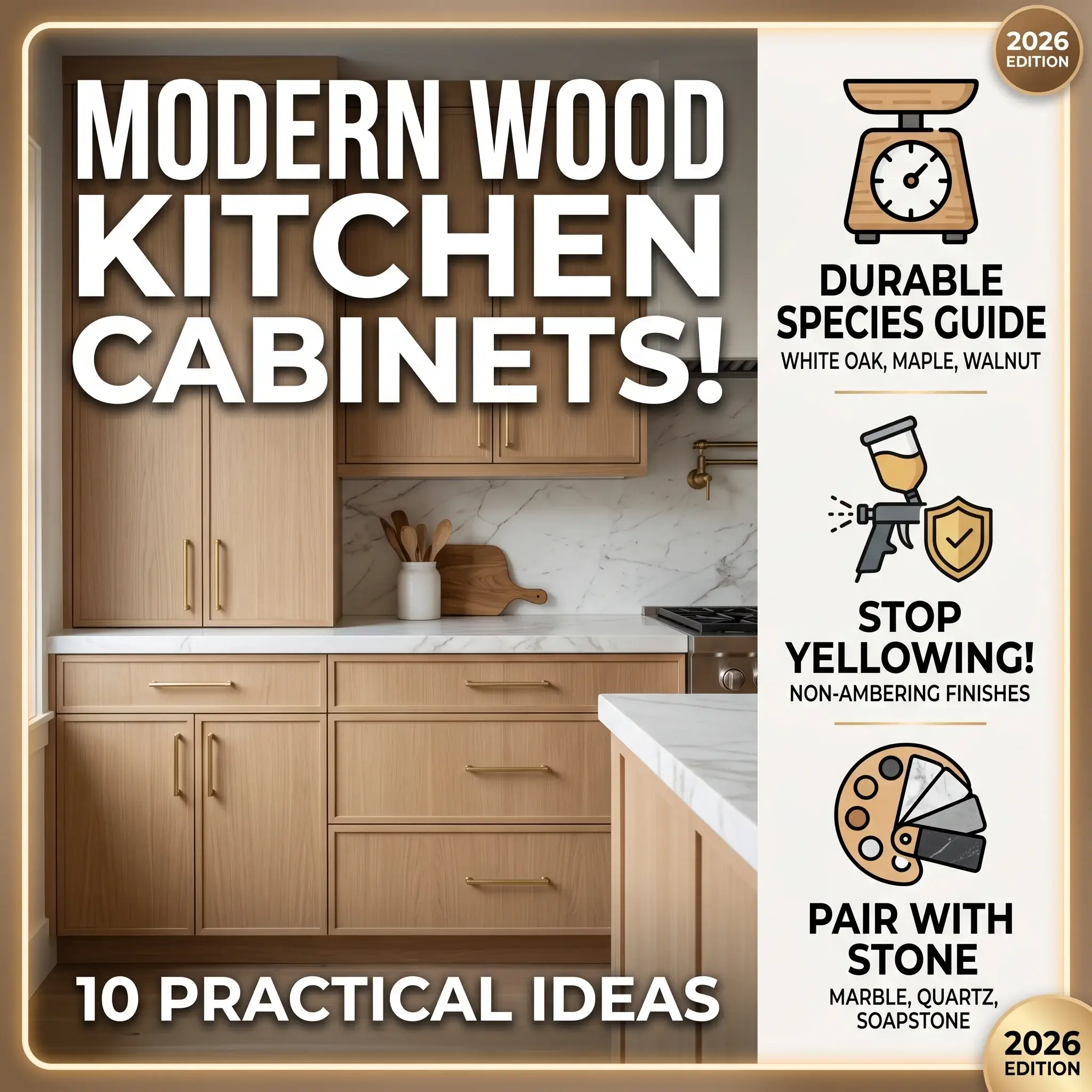 10 Modern Wood Kitchen Cabinet Ideas: Design Blueprints, Wood Species, and Finish Engineering