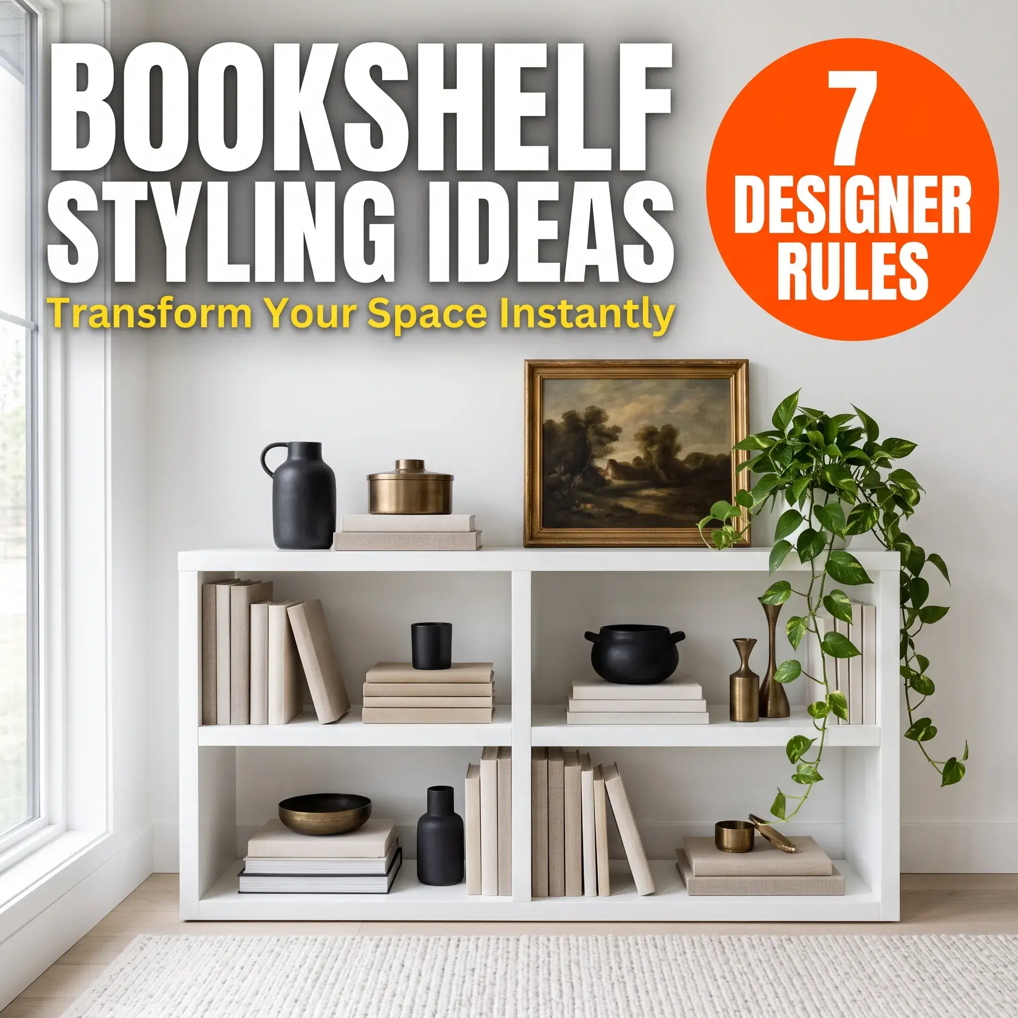 7 Bookshelf Styling Ideas Designer Layouts and Simple Rules