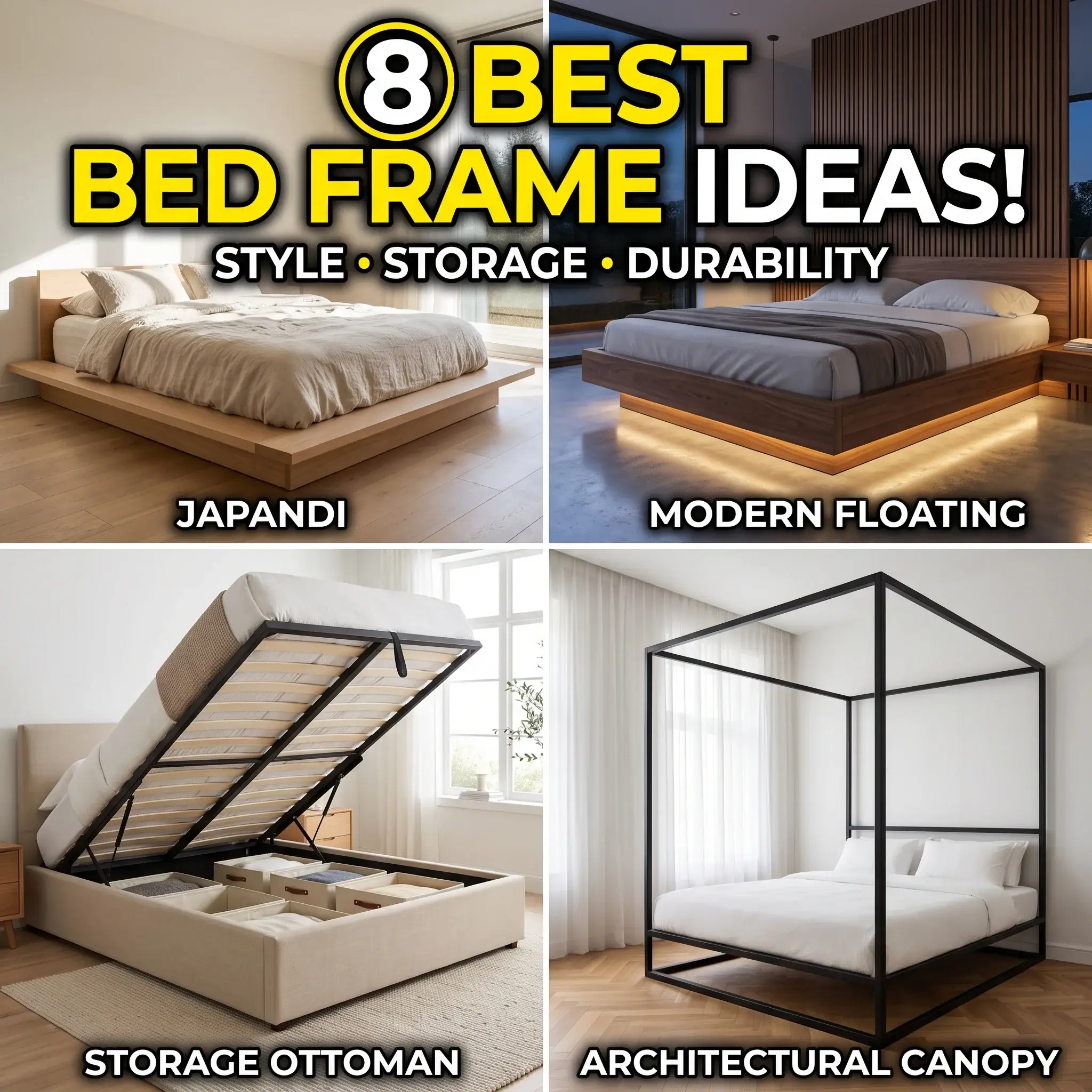 8 Bed Frame Ideas for Style, Storage, and Real Durability