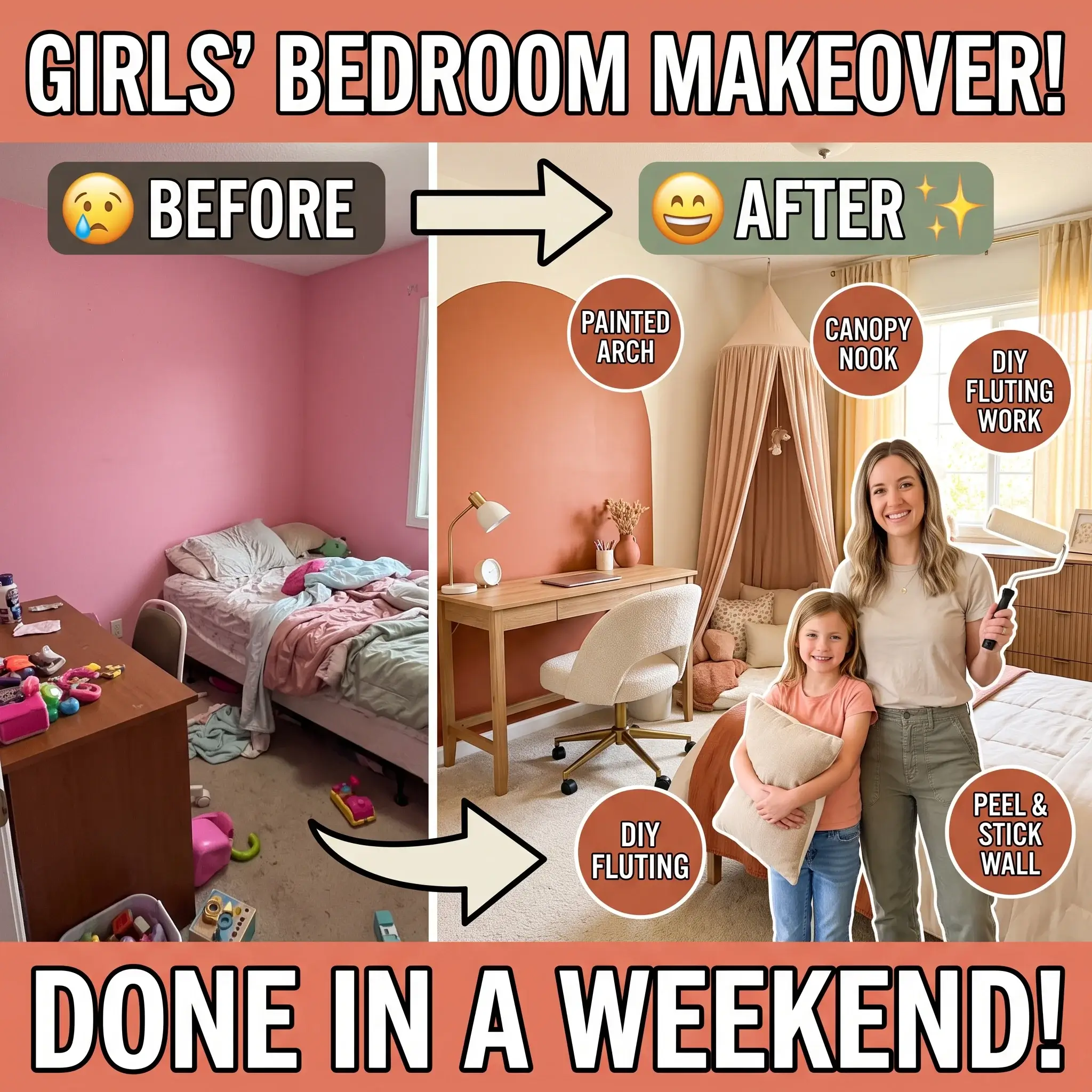 8 Girls' Bedroom Makeover Ideas You Can Do in a Weekend
