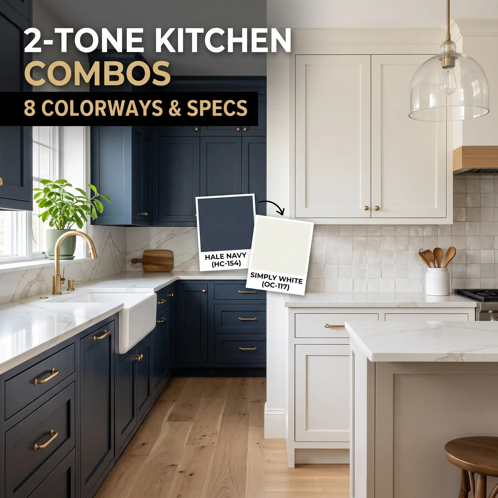 8 Timeless Two-Tone Kitchen Cabinet Combos for Real Homes