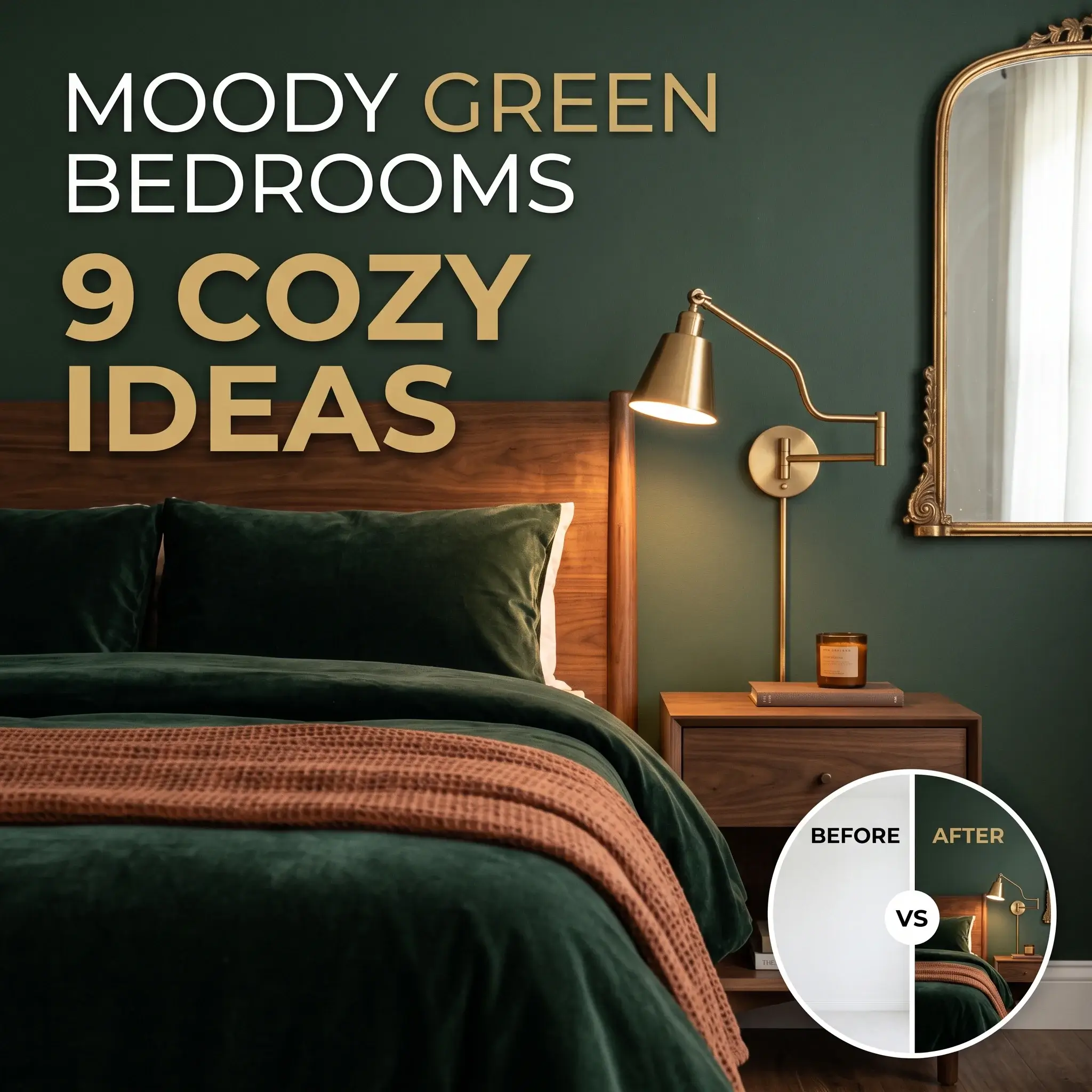 9 Moody Green Bedroom Ideas Paint Colors, Decor & Lighting