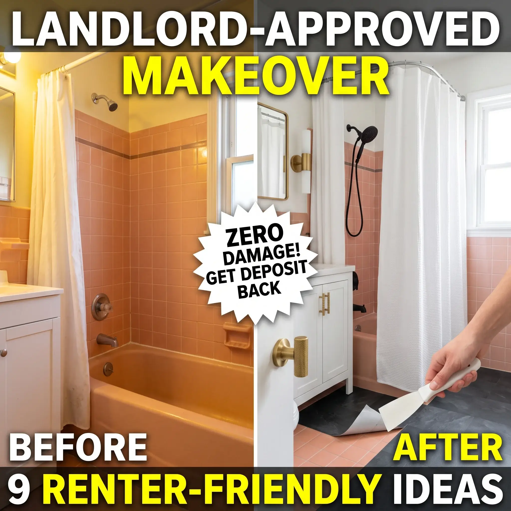 9 Renter-Friendly Bathroom Ideas