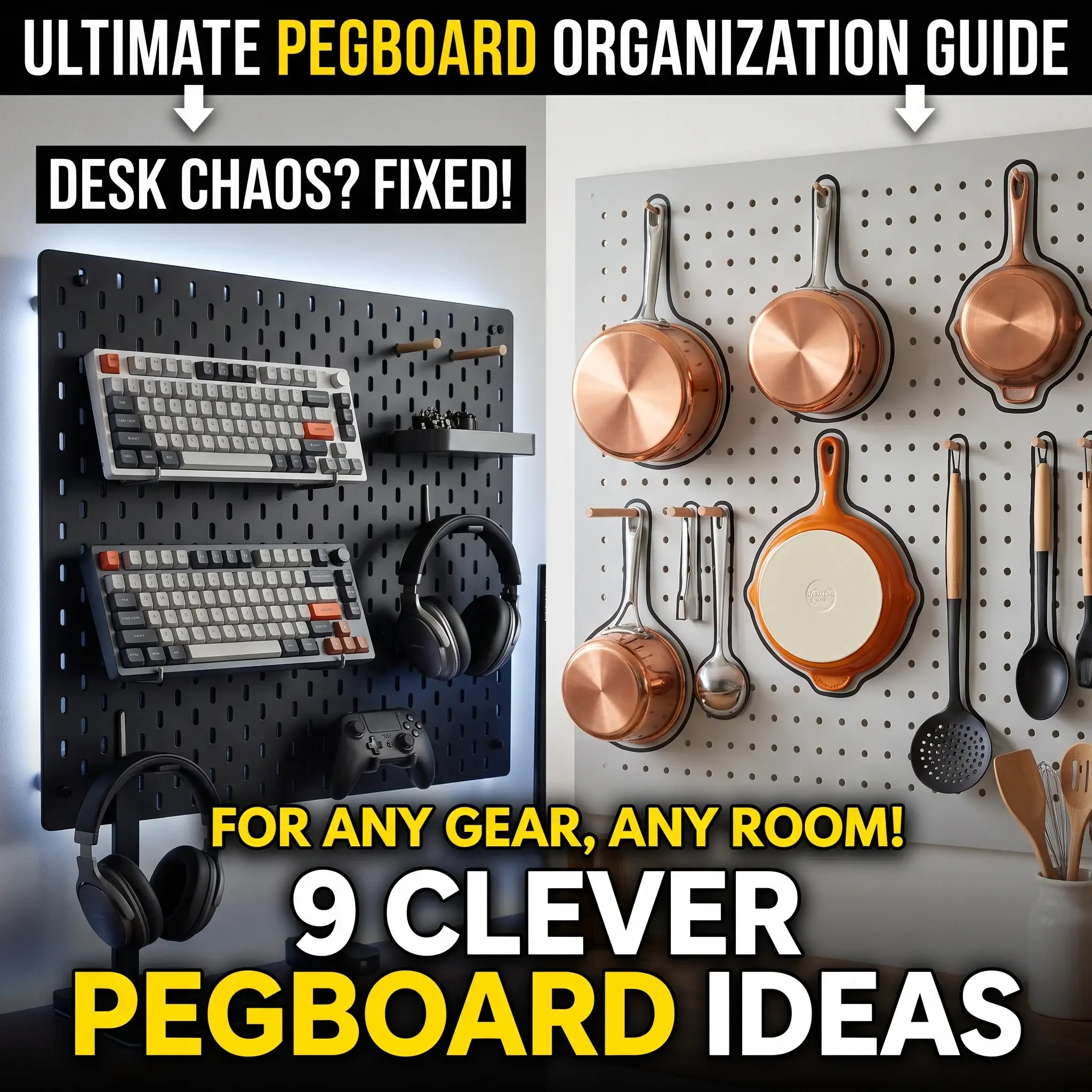 Pegboard Ideas to Organize Every Room