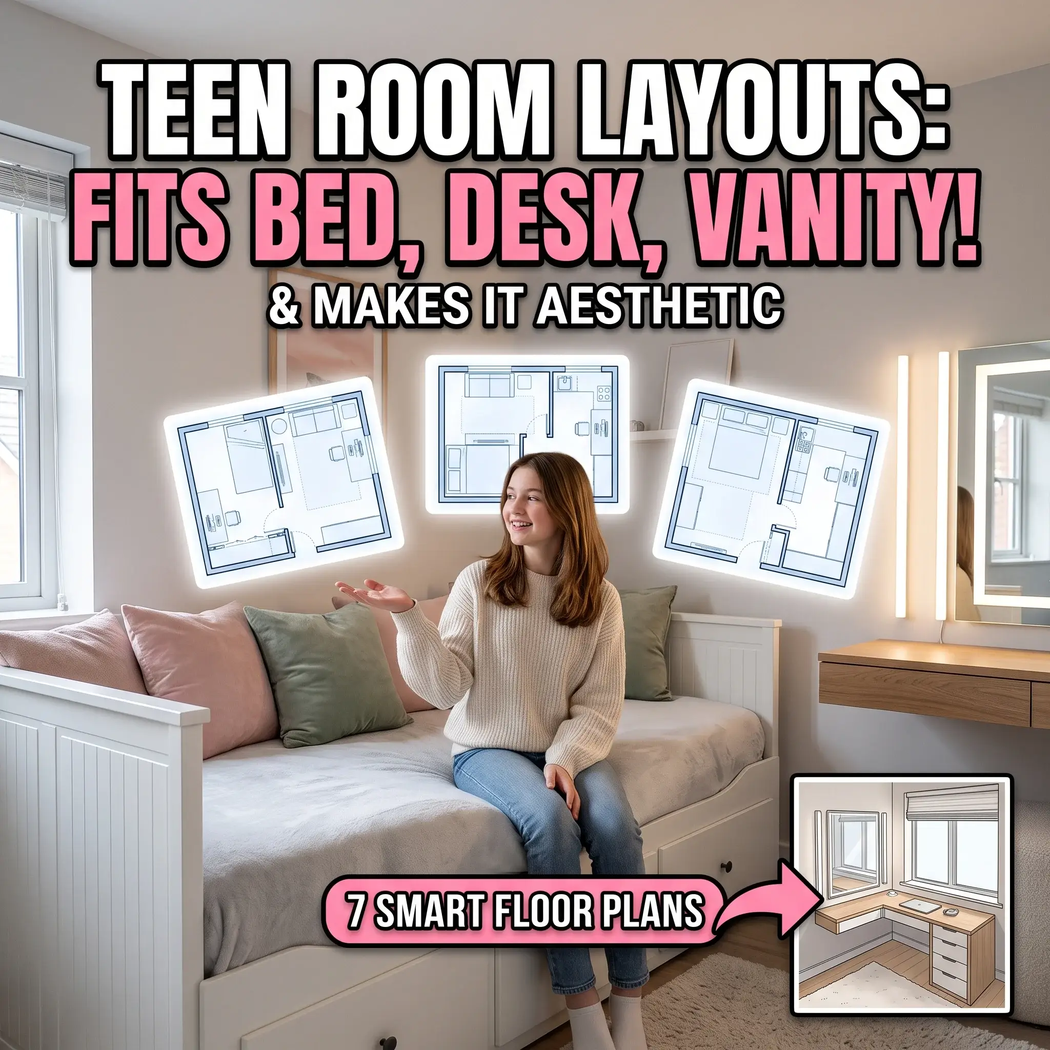 Teen Girl Bedroom Layout Ideas 7 Floor Plans That Maximize Space