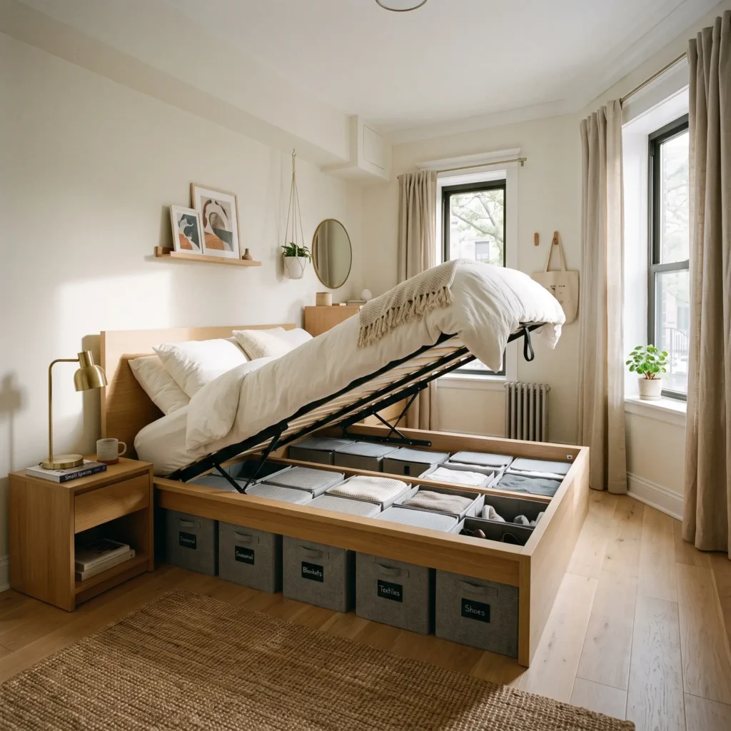 gas-lift-hydraulic-storage-bed-small-room