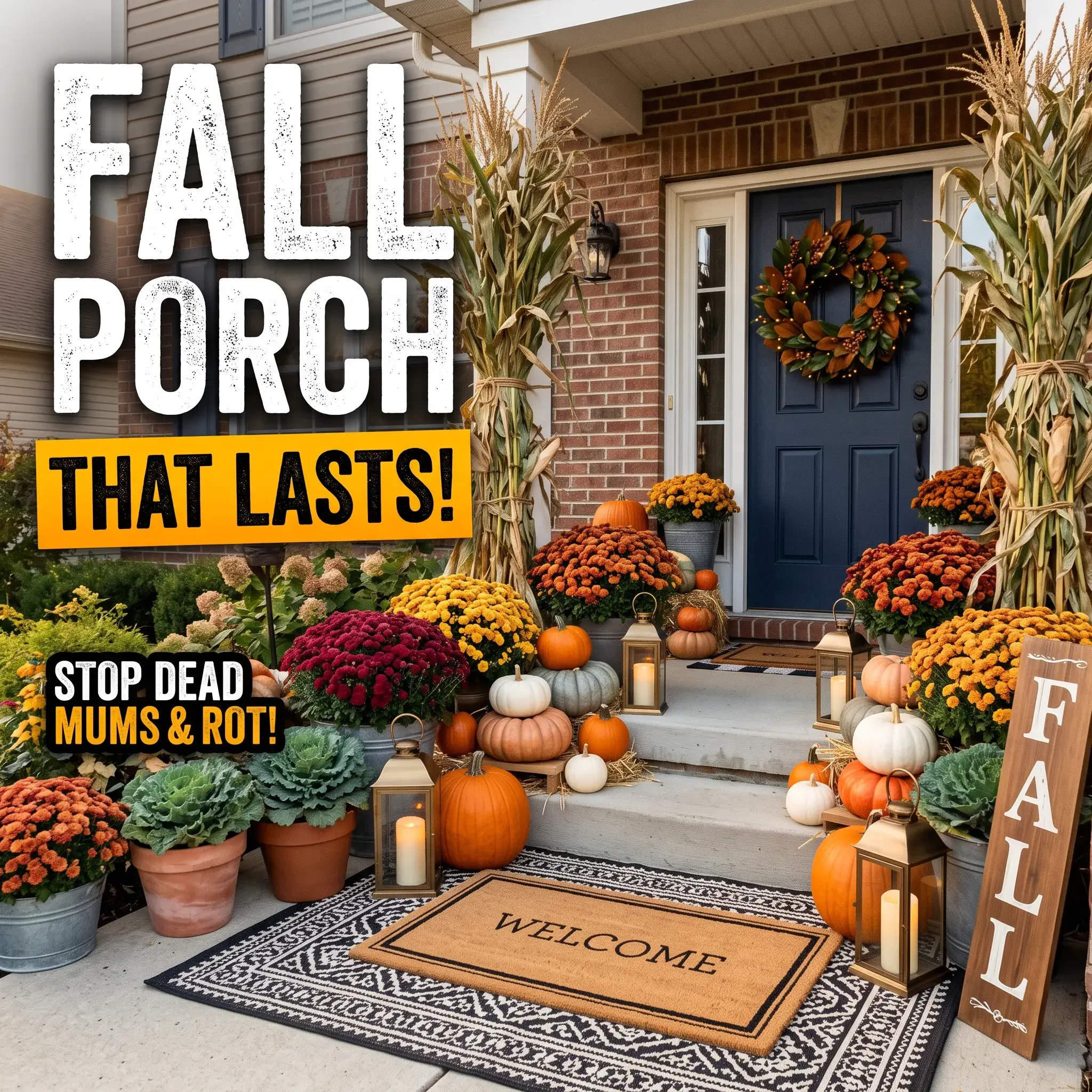 7 Fall Porch Decor Ideas Stop Dead Mums and Rotting Gourds