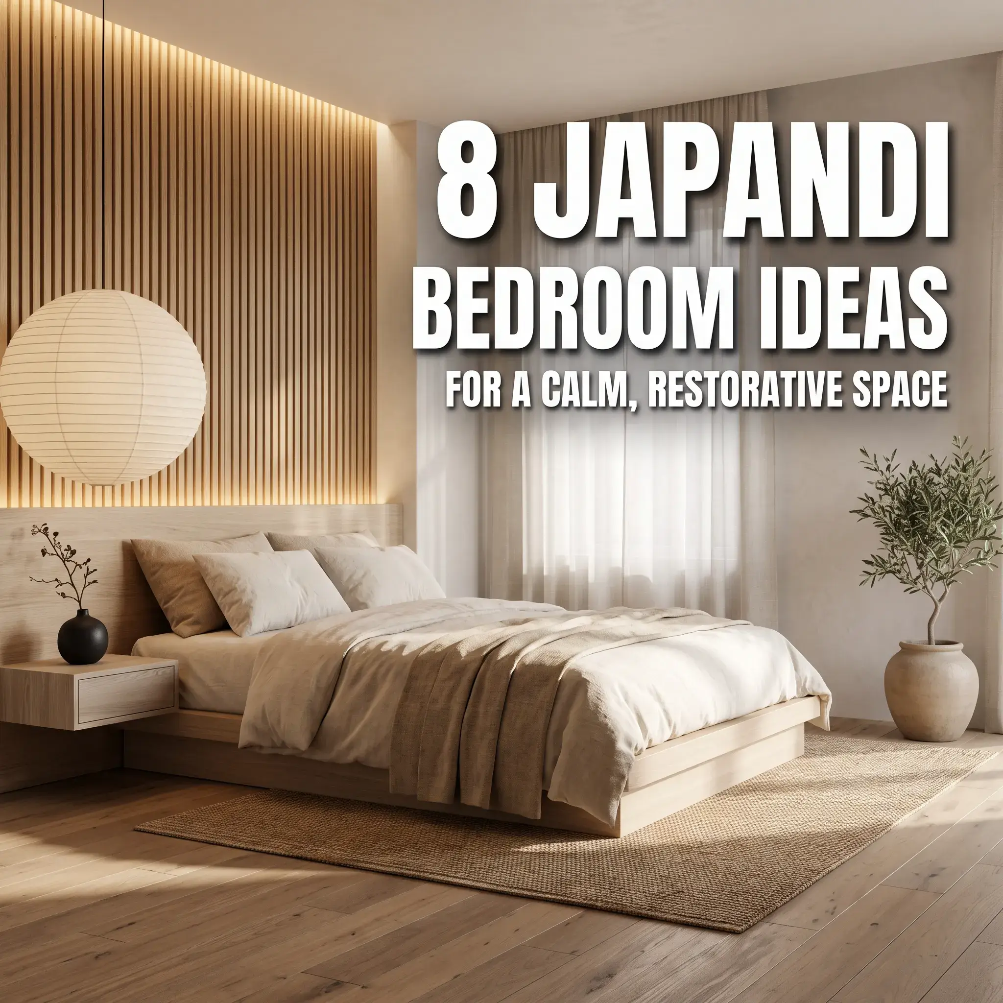 8 Japandi Bedroom Ideas for a Grounded, Restorative Space