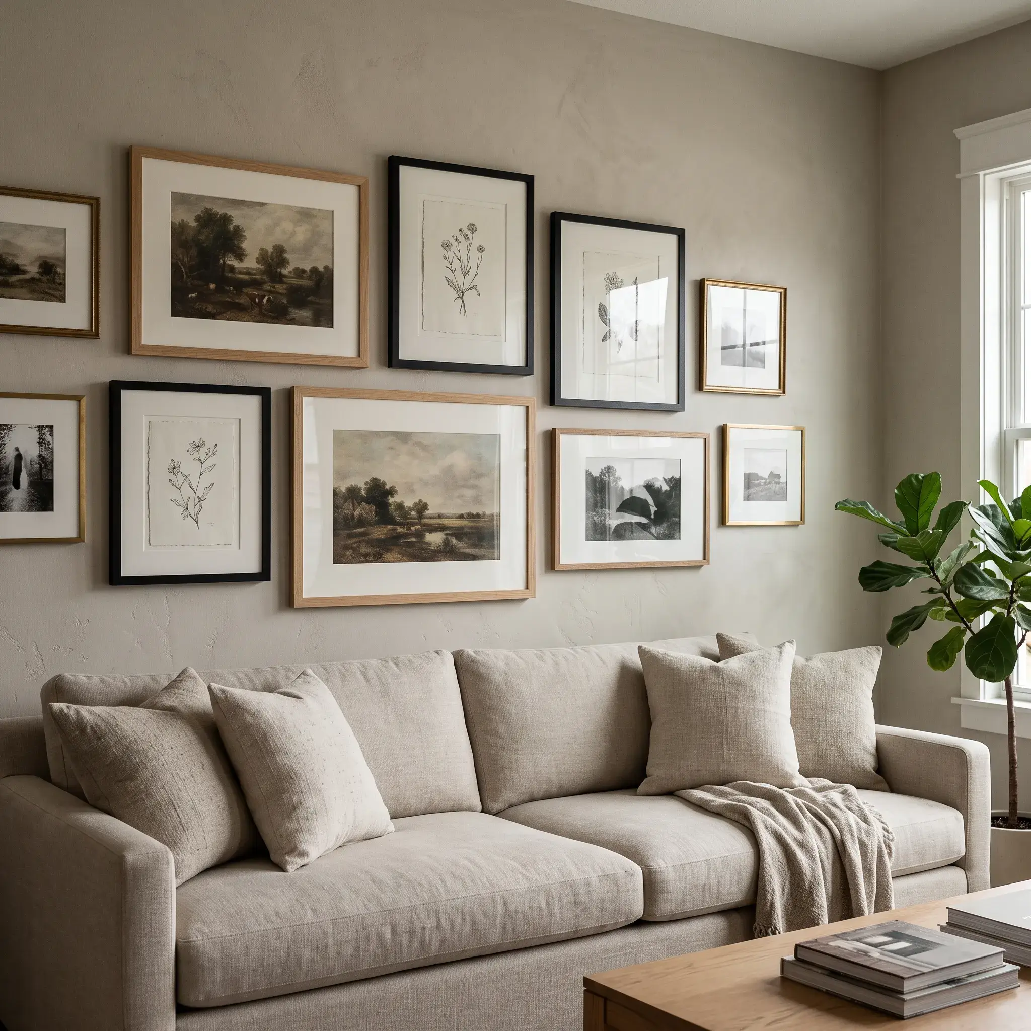 8 Living Room Gallery Wall Ideas Layouts That Will Not Look Messy
