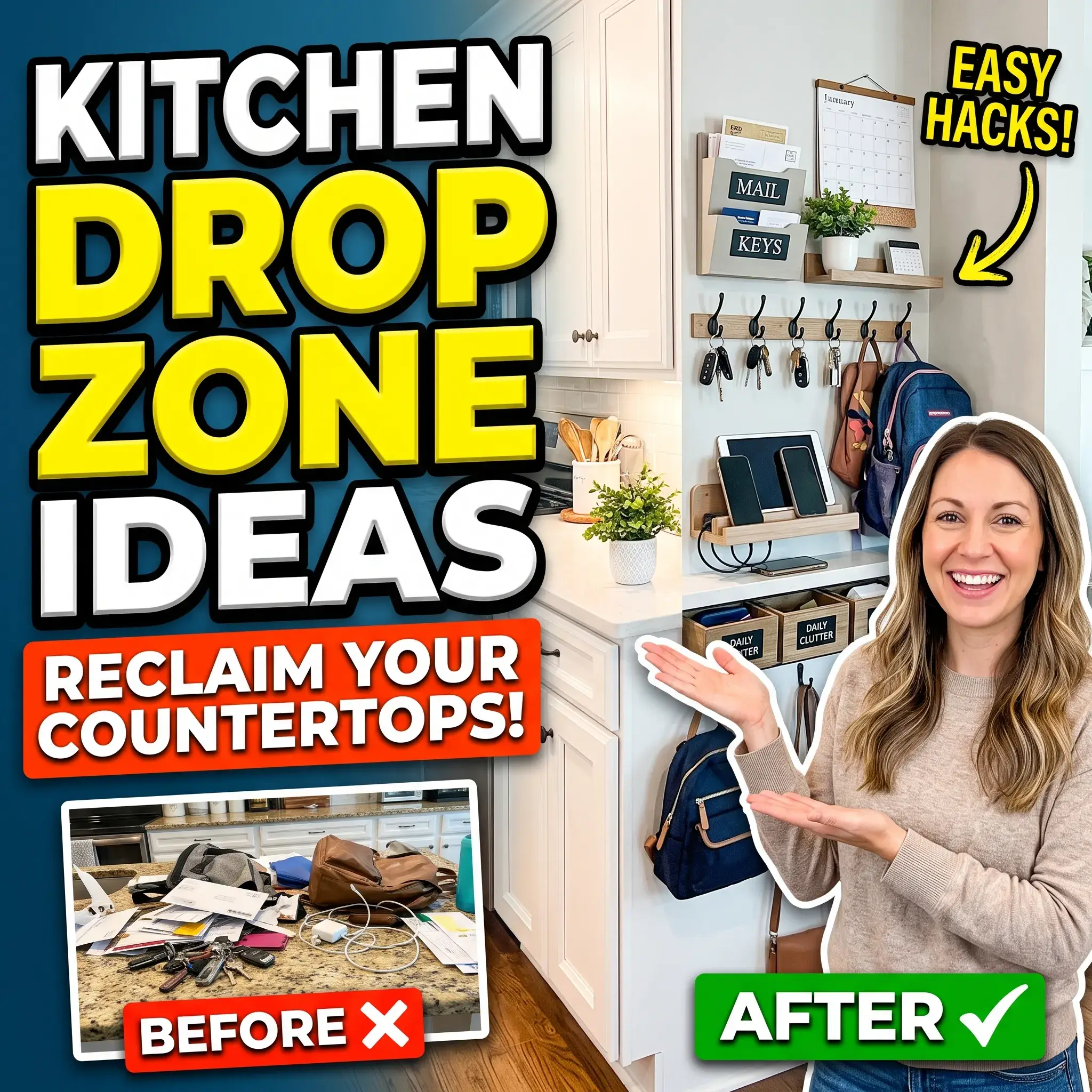 8 Practical Kitchen Drop Zone Ideas to Reclaim Your Countertops