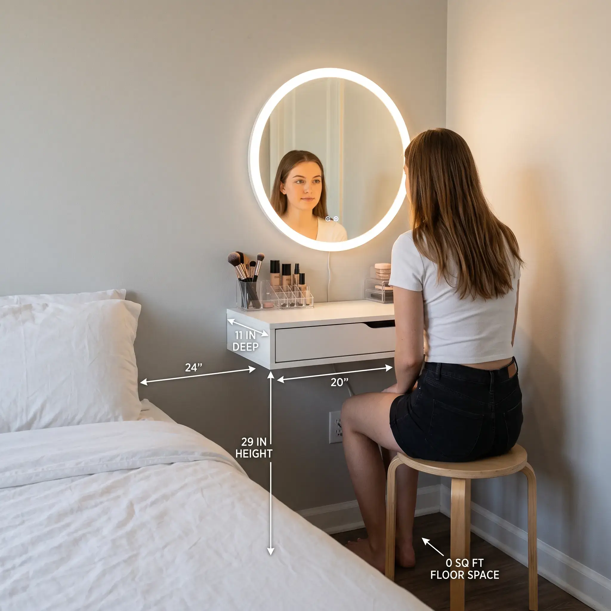 Bedroom Vanity Setups for Rooms That Do Not Have Room for a Vanity
