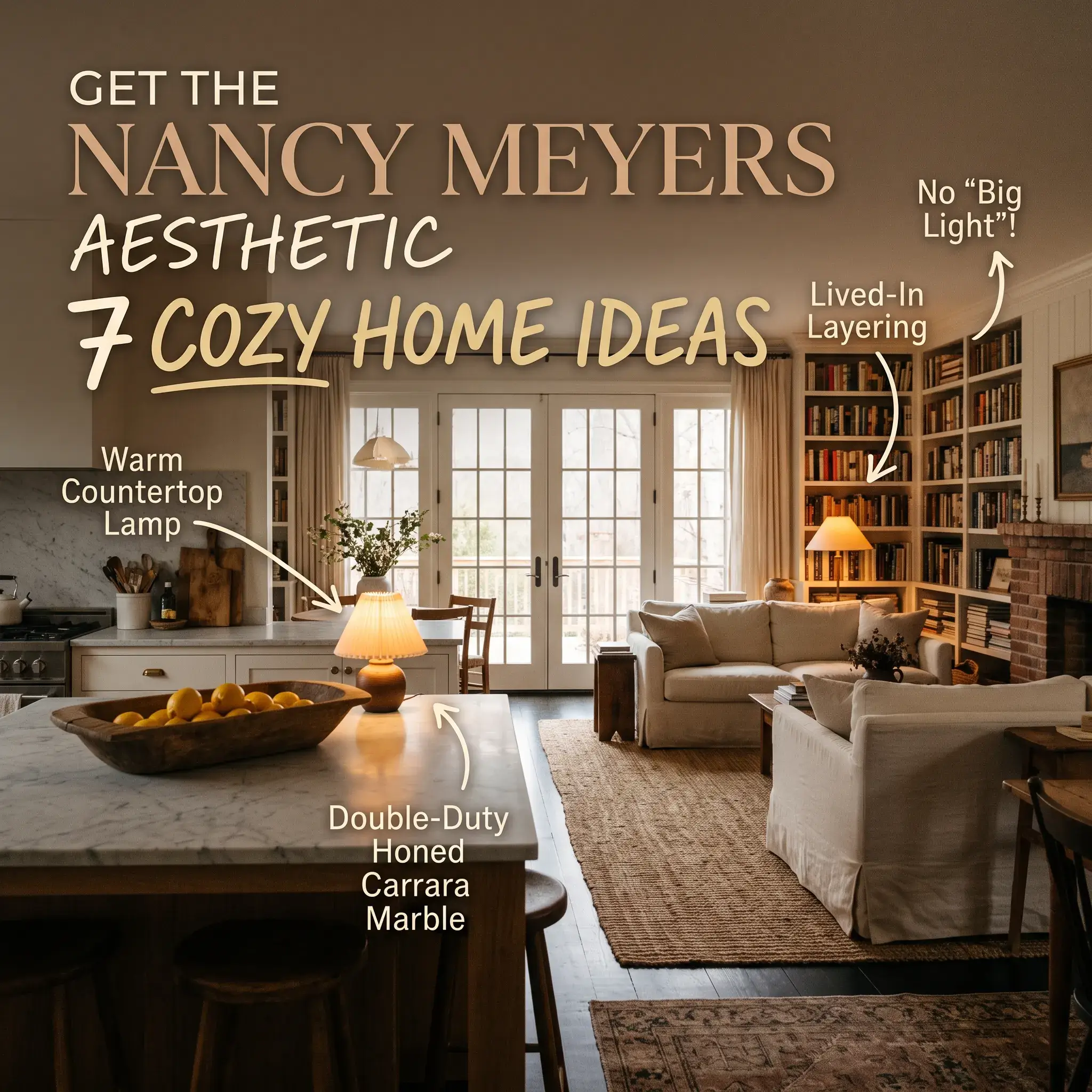 Nancy Meyers Aesthetic 7 Cozy Home Ideas for Warm, Lived-In Luxury