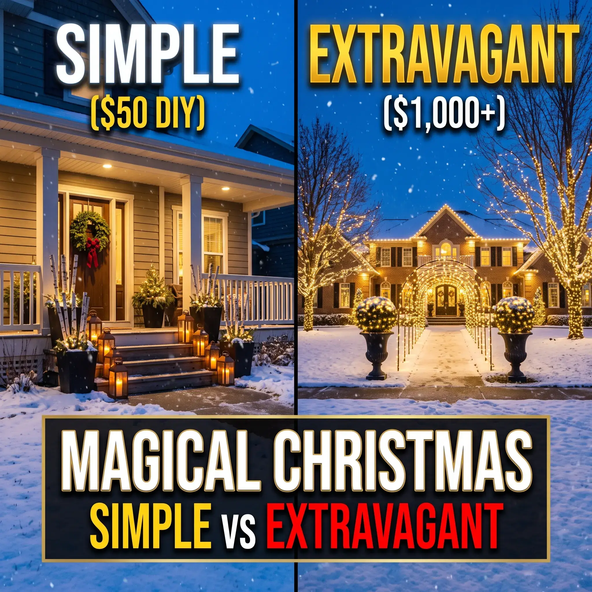 Simple to Extravagant Outdoor Christmas Decor Ideas That Feel Magical